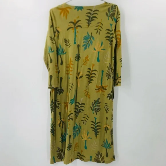 Gudrun Sjoden Organic Cotton Tree Print Dress Green Size Small - Picture 7 of 7